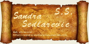 Sandra Sedlarević vizit kartica